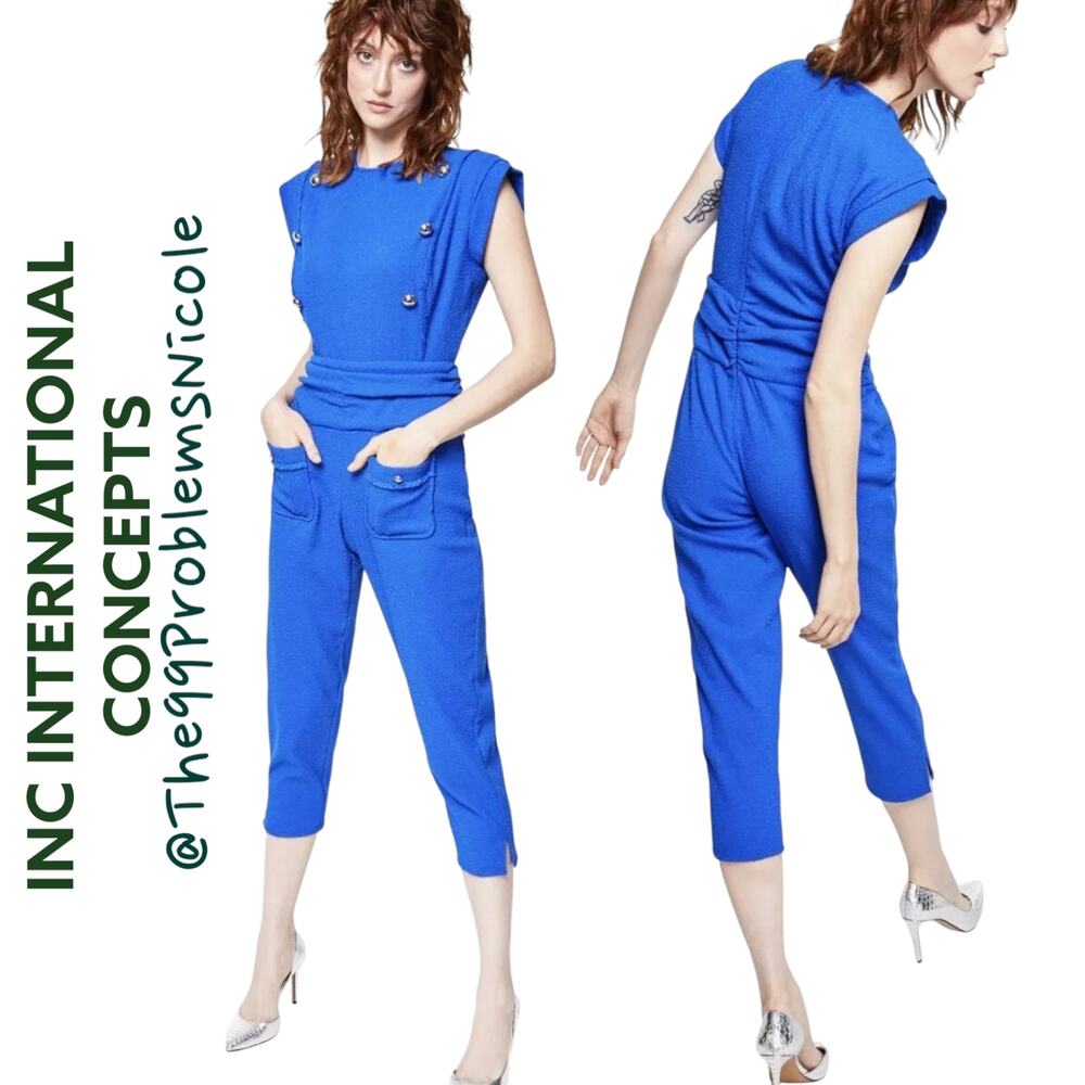 INC Cobalt Blue Jumpsuit